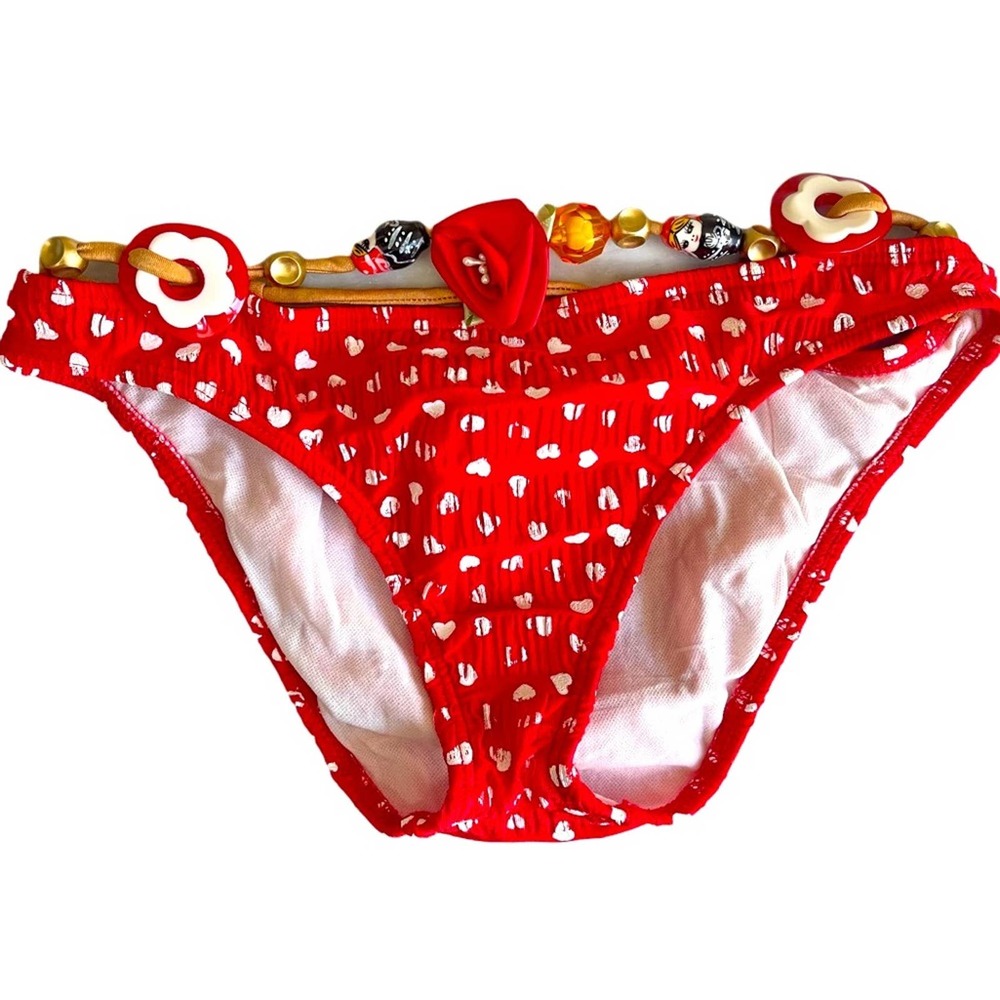 0286 NEW LULI FAMA Red Bikini Bottom